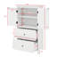 Armoire de rangement sur pied avec 2 tiroirs et 2 portes réglables-1241659159
