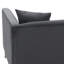 Canapé rembourré en tissu gris 90 po avec pieds en acier inoxydable brossé Wynnora