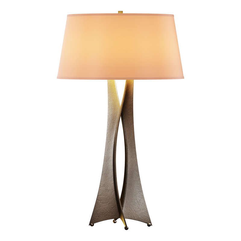 Moreau 33.4" Table Lamp, Flax, Bronze