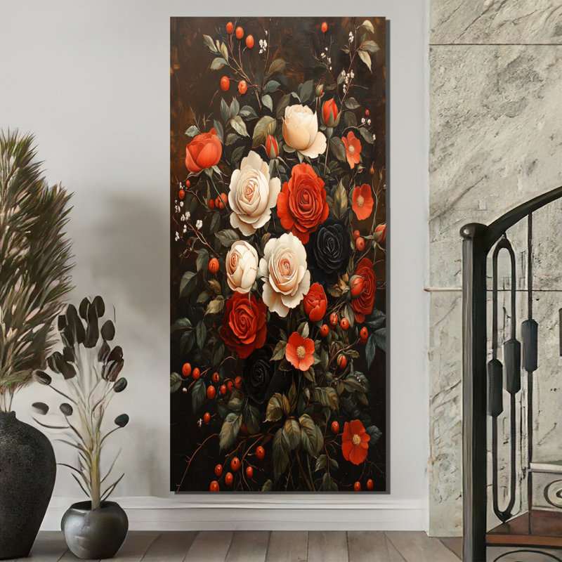 Chambliss - impressions murales florales, H 60 po x l 28 po, Toile tendue, Ne s’applique pas