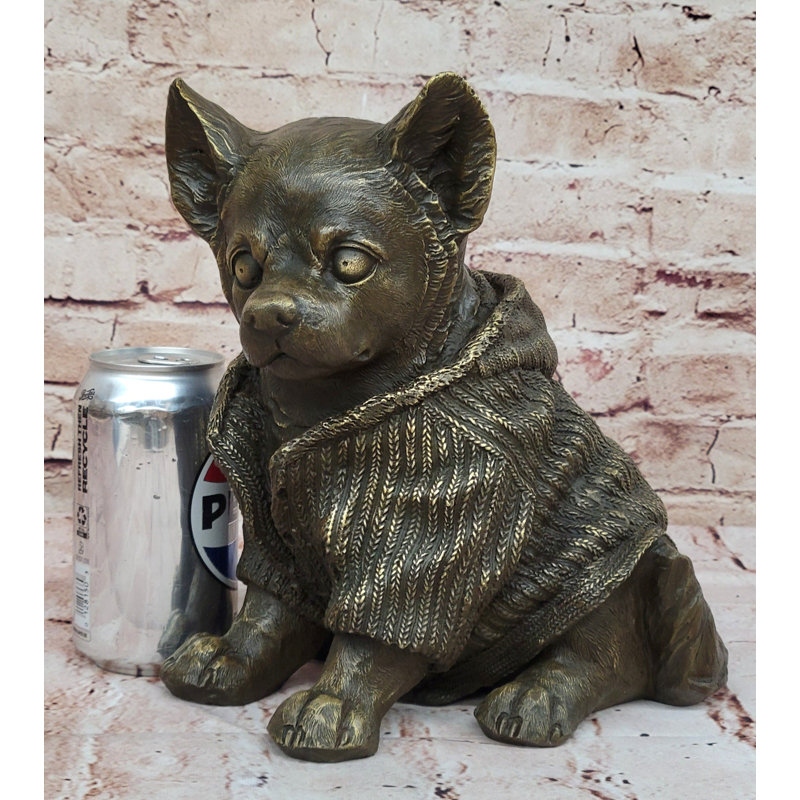 Mignon chihuahua en bronze