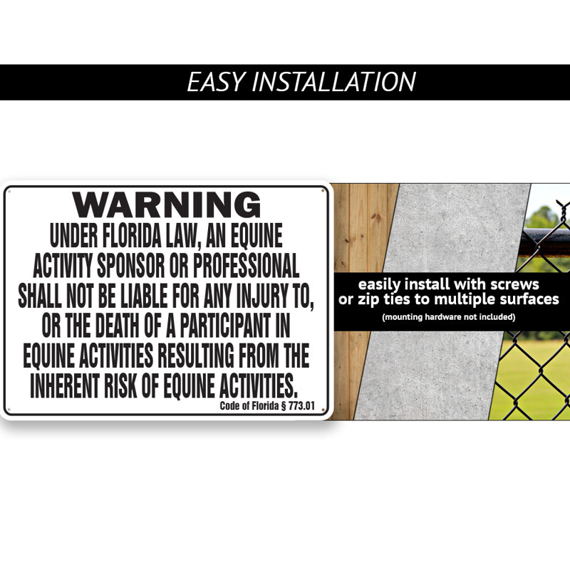 Oklahoma Equine Sign Activity Liability Warning Statute