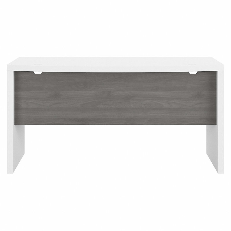Echo Bow Front Desk, Pure White /Modern Gray