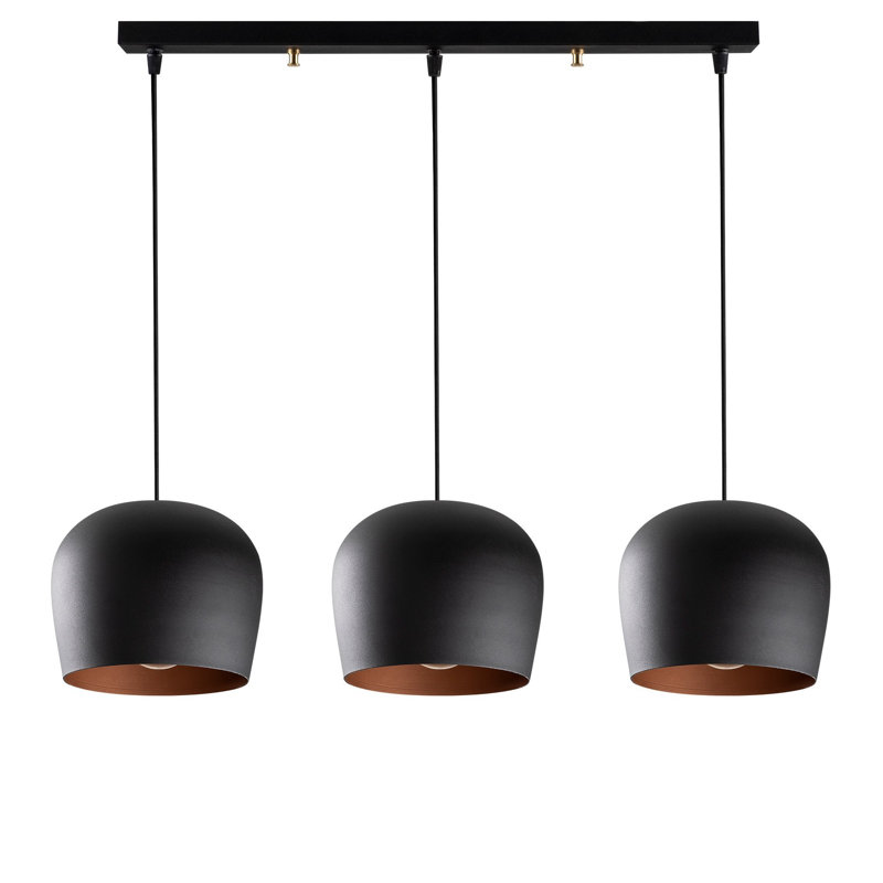 Excalibur 3 - Light Kitchen Island Pendant, Black
