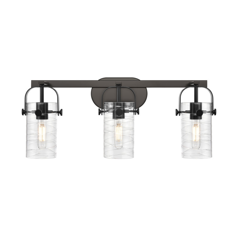 Éclairage pour meuble-lavabo 4 "3 lumières 24" Ameley, Noir mat, H 7 po x l 3,88 po x P 3,88 po, Tourbillon déco