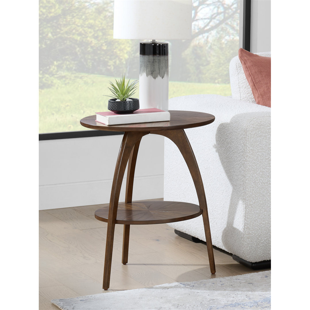 Atreu Three Leg End Table with Storage Wade Logan® 