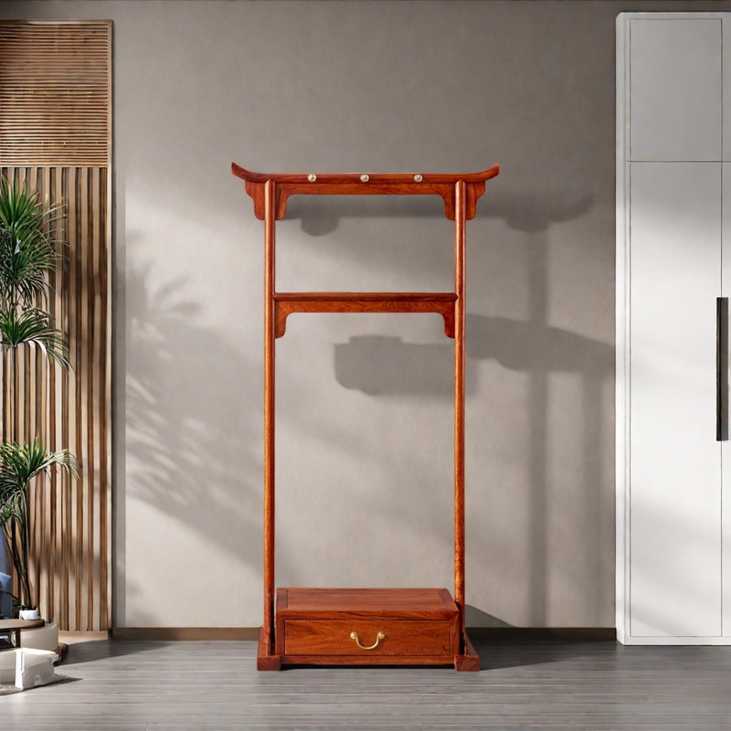 Portemanteau en bois massif avec laiton