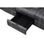 Canapé en microfibre gris foncé Power Motion avec table rabattable