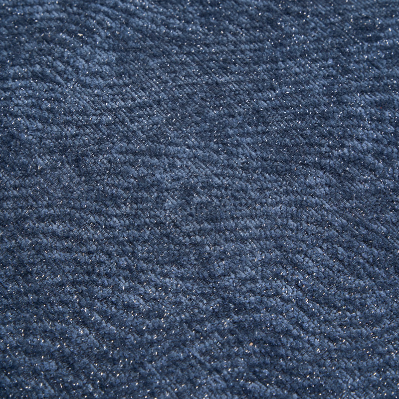 Chenille Upholstered Bench with Flip Top, Blue