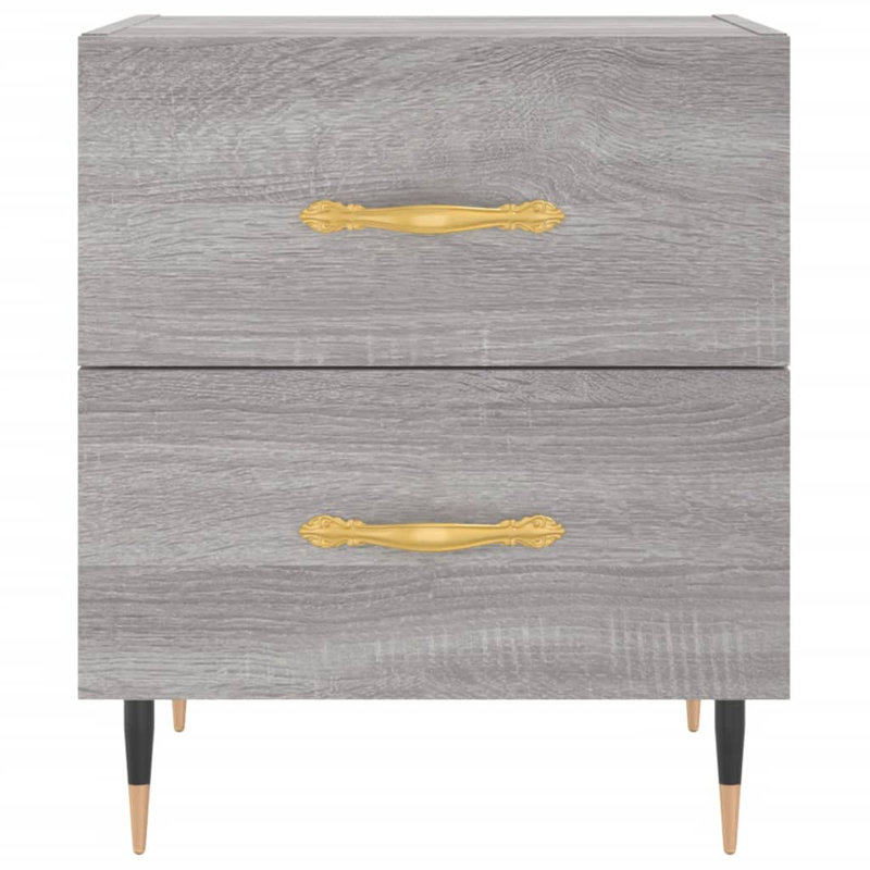 Rydal 40cm W Iron Bedside Table, Individual,  Grey Sonoma