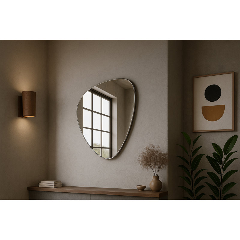 Mirsha Mirror, 30" x 23", Brushed Silver