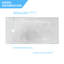 60" W x 36" D Rectangle Shower Base with Stainless Steel Linear Drain, Single & Double Threshold Reversible Installation, Anti-Slip Acrylic Shower Pan with Detachable Aluminum Flanges, cUPC Certified,Marble White-101771220