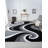 Abstract Machine Woven Gray/Black Area Rug-66816581