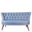 Canapé 2 places Indigo Blue, structure en bois massif, 31,5 po x 31,1 po x 15,7 po | 100% polyester, 32 mousses en mousse pour plus de confort | Facile à nettoyer | Design moderne élégant pour la maison, l'hôtel et le décor rustique-1613904200