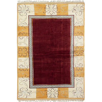 Berdy One-of-a-Kind 5'5" X 7'8" 1990s Wool Area Rug in Cream
