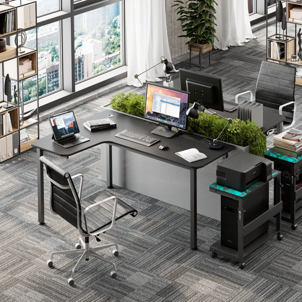 Blue Elephant Splendora 155.45cm W L-Shape Computer Desk & Reviews ...