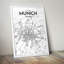 Munich City Map - No Frame Print-1713370646