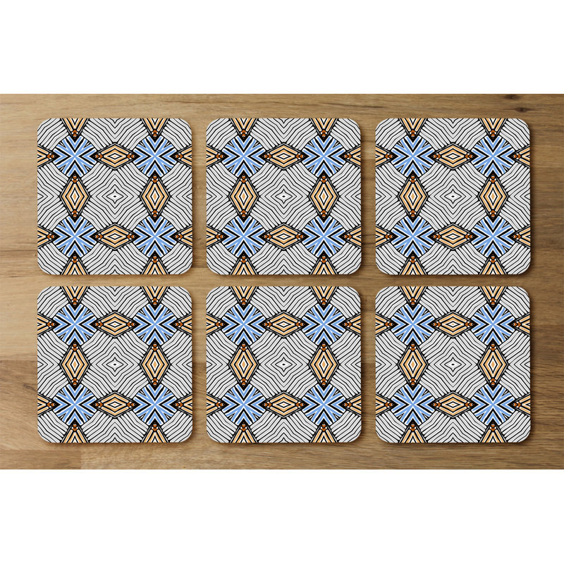 Square 6 Piece Coaster Set