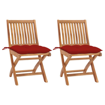 Ensemble de 2 chaises pliantes Red Barrel