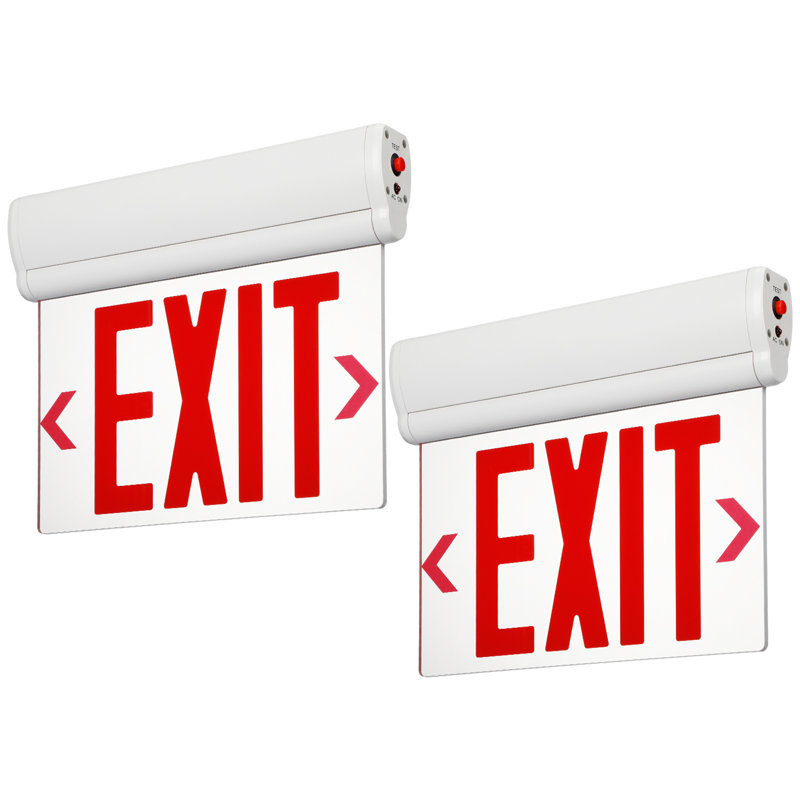 Enseigne lumineuse de sortie de secours à DEL de qualité commerciale, Rouge