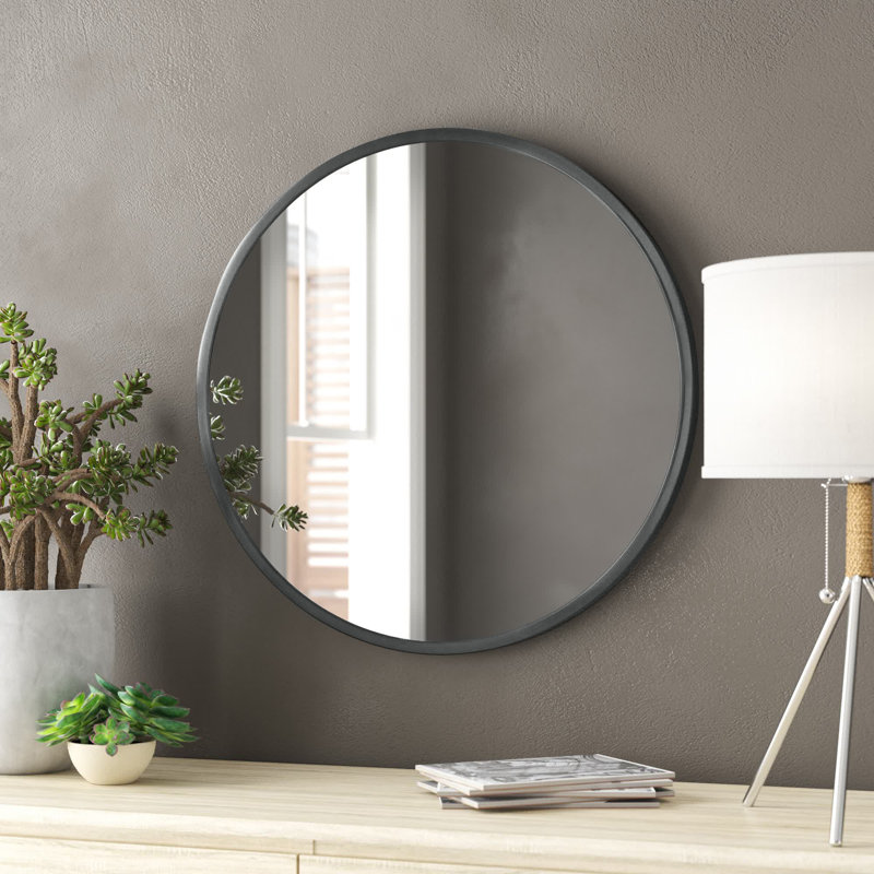 Pingry Metal Flat Wall Mirror, Silver