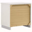 Table de chevet blanche 2 tiroirs ultrabrillante