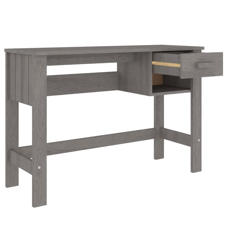 Harneen Solid Wood Writing Desk, Light Grey