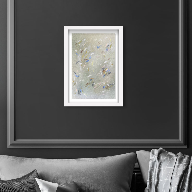 Spontaneous Trace Print by Oliver Gal, 16.5"H x 11.5"W, White Shadowbox
