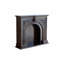 Foyer autoportant en bois massif Nut-Brown