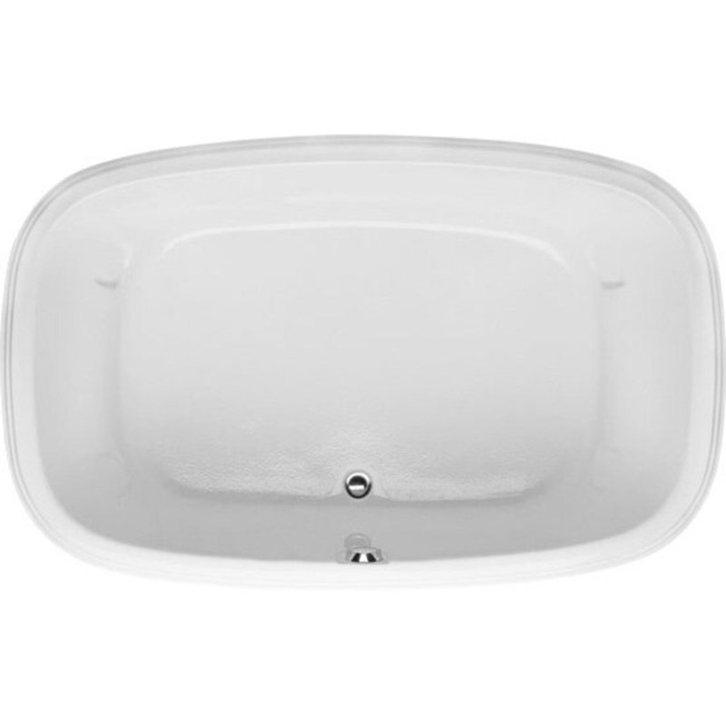 Sylvia 60'' L Soaking Bathtub, Bone, Polished Chrome