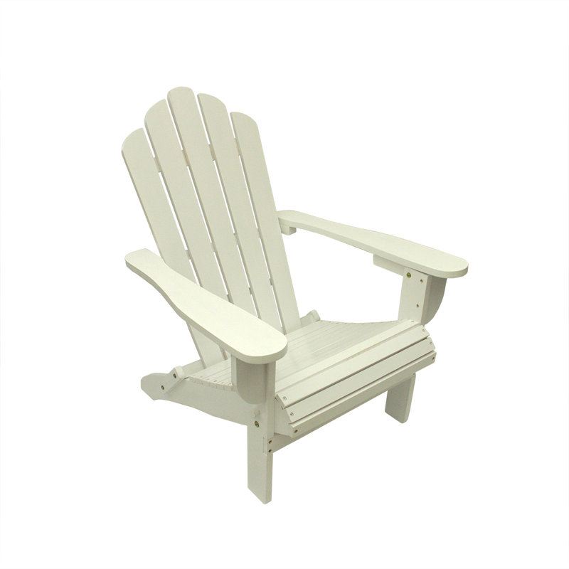 Chaise Adirondack pliante pour l'extérieur 37,5 po, Blanc