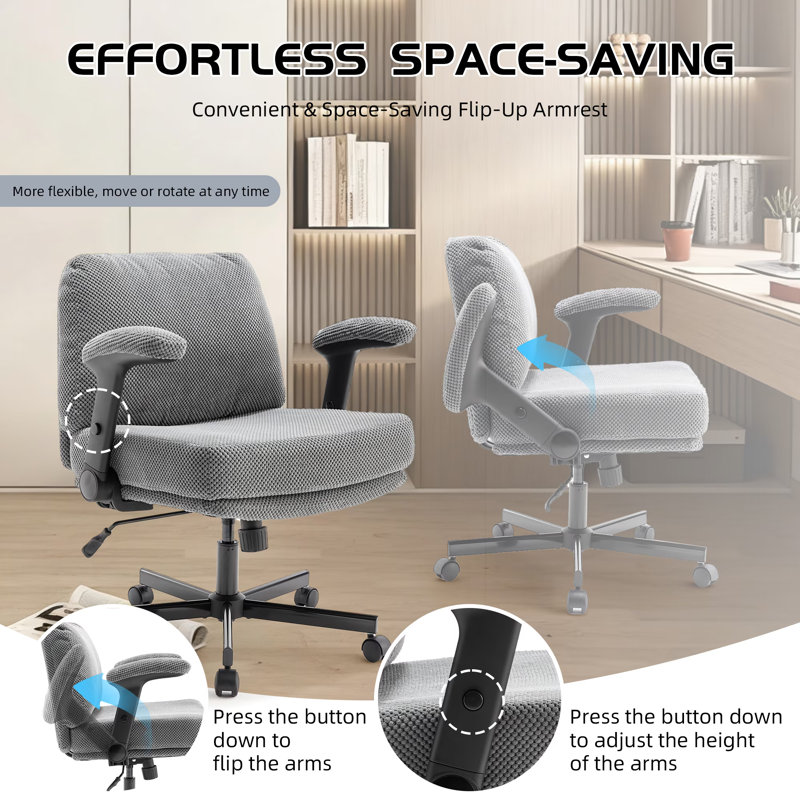 Chaise de bureau Criss, Gris