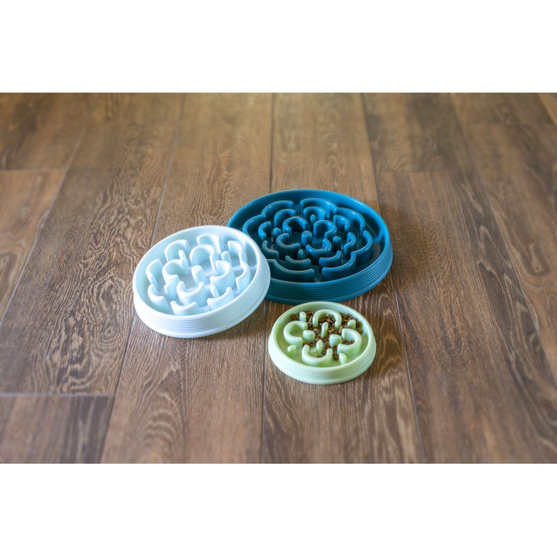 Mallory Anti-Skid Slow Feeder, Medium, Aqua