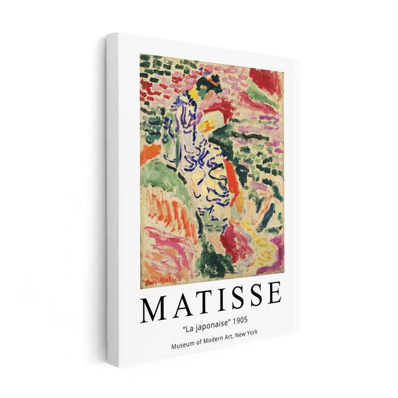 Henri Matisse - La Japonaise, H 12 po x l 16 po, Canevas, Sans cadre