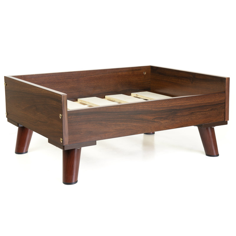 Walnut Medium Elevated Orthopedic Dog Bed Frame