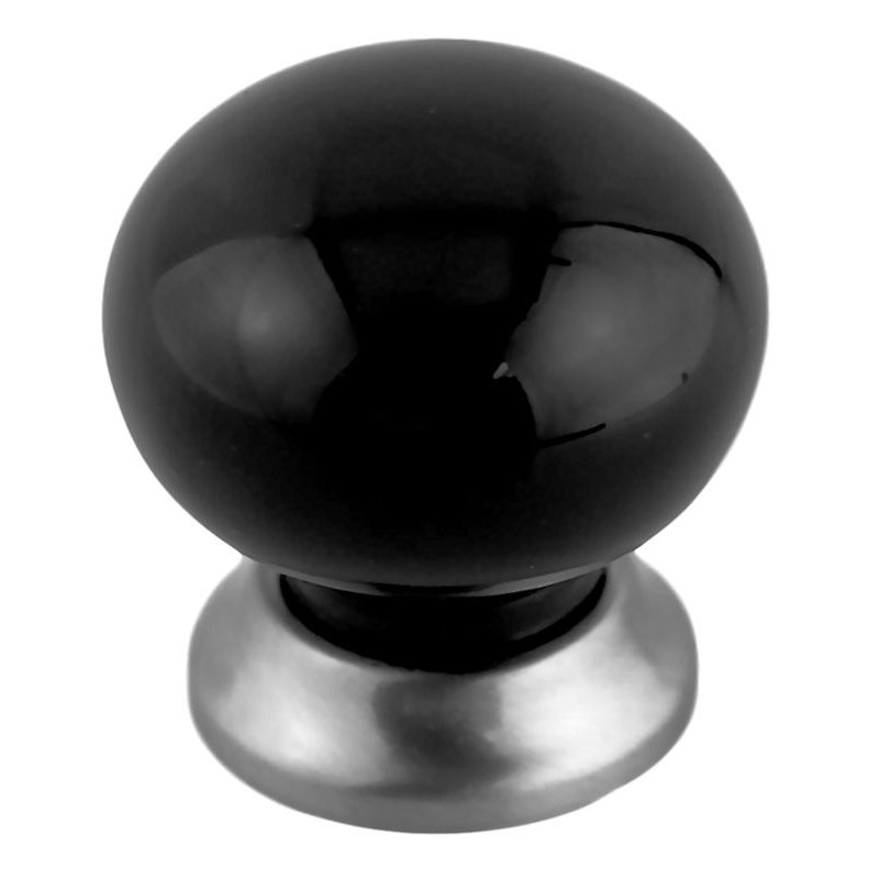 (Paquet de 5) Poignée de 1 3/8 po Pure, Noir / Nickel brossé