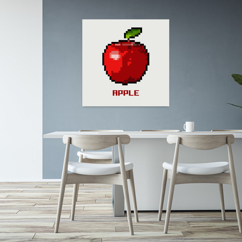 Art rétro rétro paysage classique de fruits rétro pomme, H 32 po x l 32 po