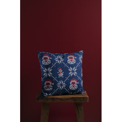 Abstract White Square Cushion