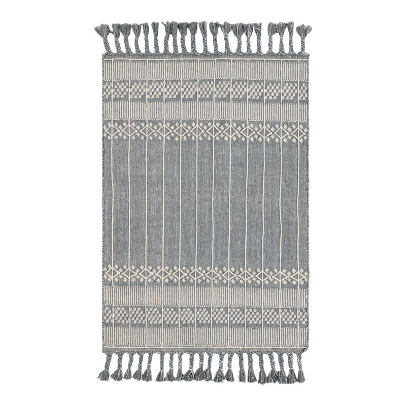 Tapis intérieur bohème Dakota Fields Eco, Rectangle 4 pi 1 po x 6 pi 1 po