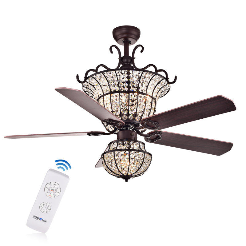 Drumcullen 52'' Ceiling Fan with Light Kit, Remotes