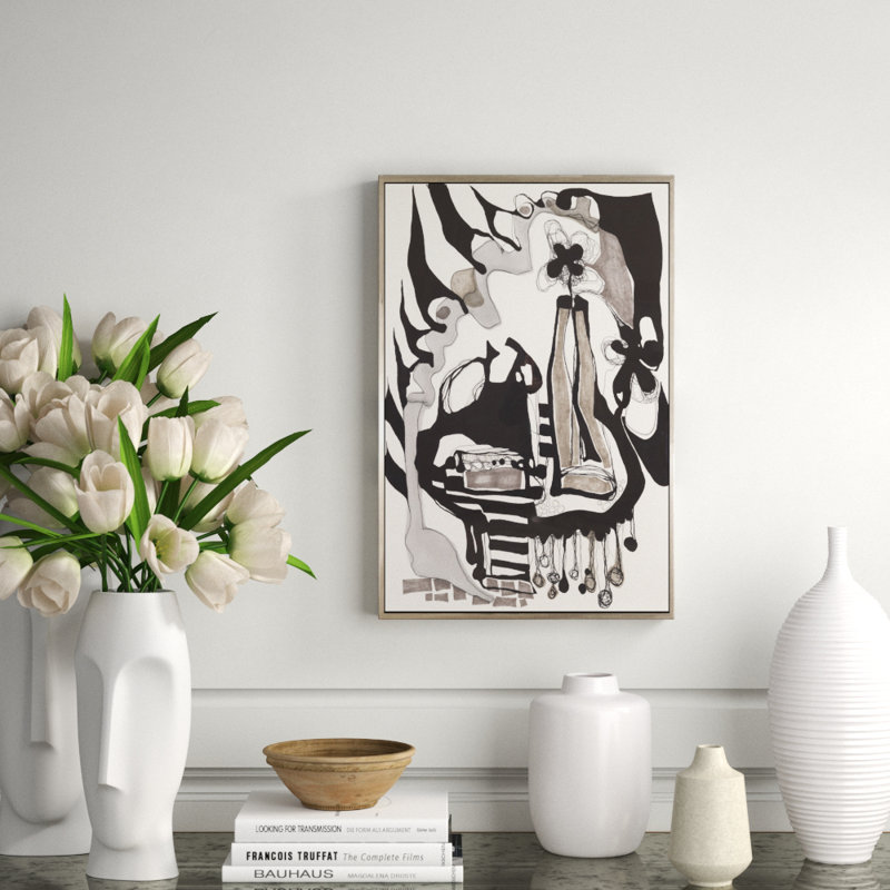 Two Daises Framed Painting Canvas