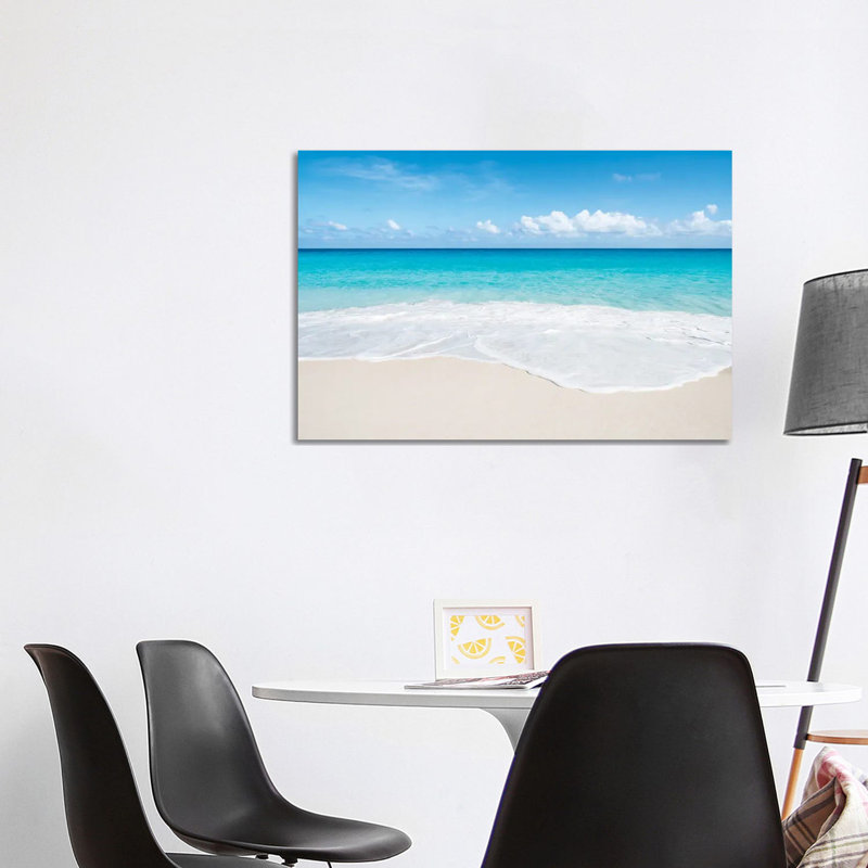 Turquoise Water At Anse Georgette Beach, Praslin, Seychelles by Jan Becke - Wrapped Canvas Print