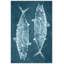 « two fish ii », reproduction d’art sur toile encadrée-20747307