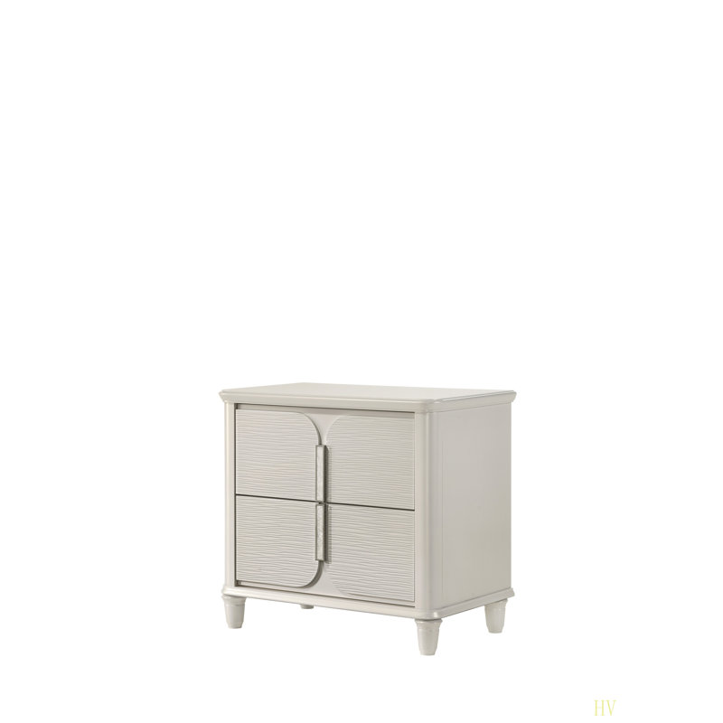 Élégante table de chevet texturée, contemporaine