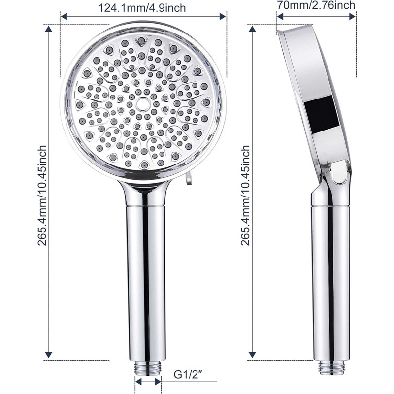Handheld Shower Head, Chrome