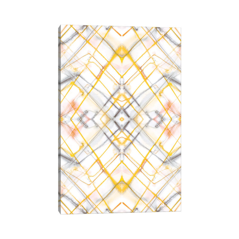 Diamond Dye Grid Yellow by Jacqueline Maldonado - Wrapped Canvas Print, 152.5 cm H x 101.5 cm W