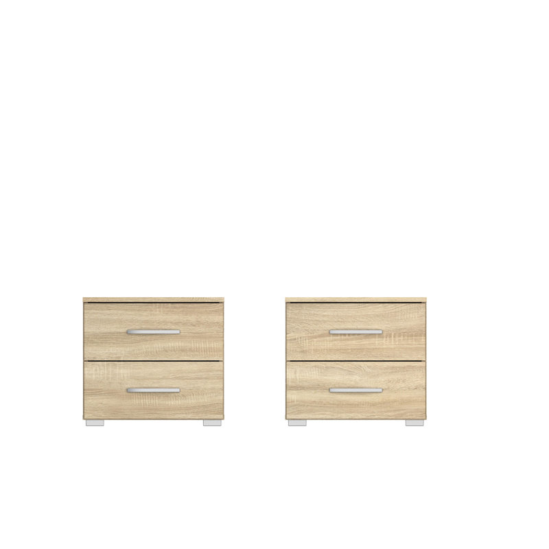 Aditio 1 Drawer Bedside Table, Sonoma oak