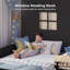 Lit de coin Montessori en forme de L, deux places, avec tablette de rangement intégrée, noir-1058979635