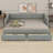 Sleek Upholstered Daybed Frame with Two Storage Drawers