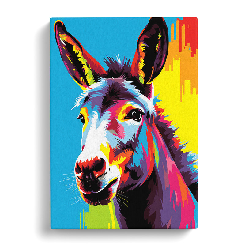 Donkey Pop - Wrapped Canvas, 76cm H x 50cm W x 3cm D